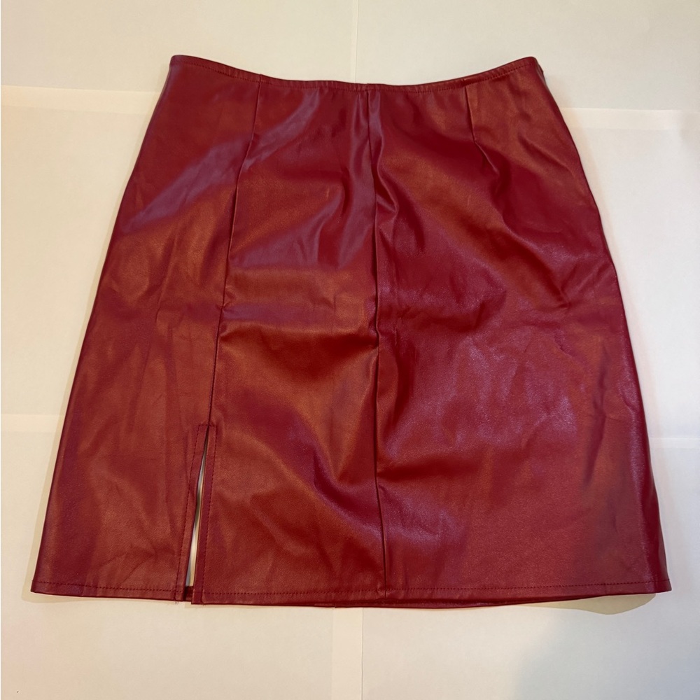 SHEIN Red Pencil Skirt with Slit for Night Out